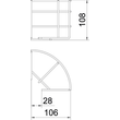 6002307 Obo GRB 90 110 FT Gitterrinnenbogen 90° 105x100 Stahl tau Produktbild Additional View 1 S