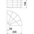 6002315 Obo GRB 90 120 FT Gitterrinnenbogen 90° 105x200 Stahl tau Produktbild Additional View 1 S