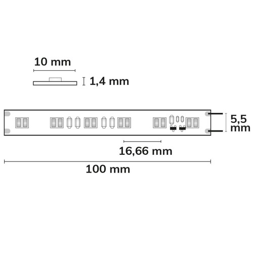 115259 Isoled Dim2warm PWM Flexband 1800-3000K / CRI96 24VDC 14W IP20 Produktbild Additional View 2 L