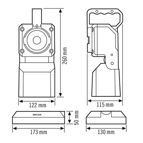 EN10050015 Esylux SLP 2 Handscheinwerfer mit Notlichtfunktion Produktbild Additional View 1 L