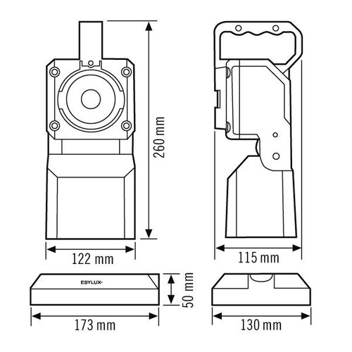 EN10050015 Esylux SLP 2 Handscheinwerfer mit Notlichtfunktion Produktbild Additional View 1 L