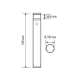 EL10821172 Esylux ALVA BL 700/100 TR 360° 830 MD IR DALI AN LED DALI Pollerl Produktbild Additional View 1 S