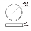 114678 Isoled LED Deckenleuchte PRO weiß, 30W, rund, 300mm, ColorSwitch 270 Produktbild Additional View 1 S
