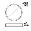 114678 Isoled LED Deckenleuchte PRO weiß, 30W, rund, 300mm, ColorSwitch 270 Produktbild Additional View 2 S