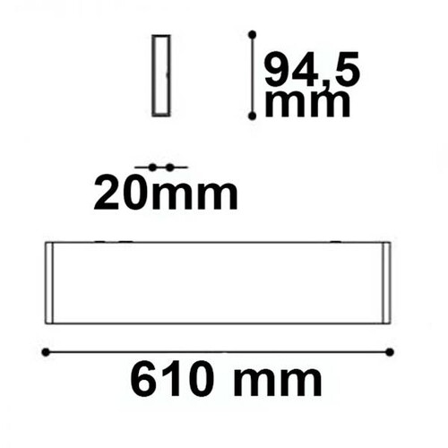 113997 Isoled LED Wandleuchte Linear Up+Down 600 25W, IP40, weiß, warmweiß Produktbild Additional View 2 L