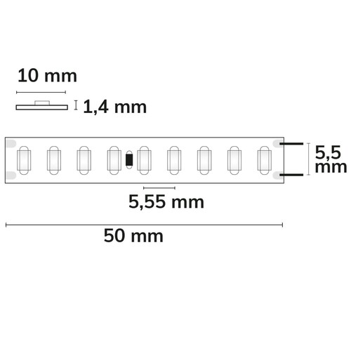 115255 Isoled LED HEQ830 Flexband 200 Lumen/W, 24V 9W, IP20, 3000K Produktbild Additional View 1 L