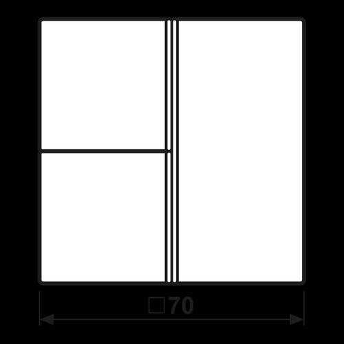 LS403TSASWM Jung Tastensatz komplett 3fach graphitschwarz matt Produktbild Additional View 1 L