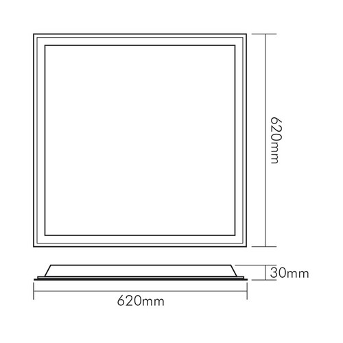 2811038 Eltropa EPNQ LED Panelleuchte 30W 840 4500lm 62x62cm nicht dimmbar Produktbild Additional View 1 L