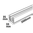 114548 Isoled 3 Phasen S1 Stromschiene, 3m, schwarz Produktbild Additional View 1 S