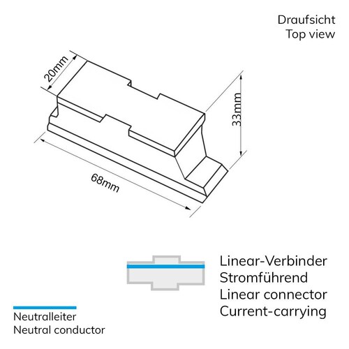 114317 Isoled 3 Phasen S1 Linear Verbinder stromführend, schwarz Produktbild Additional View 1 L