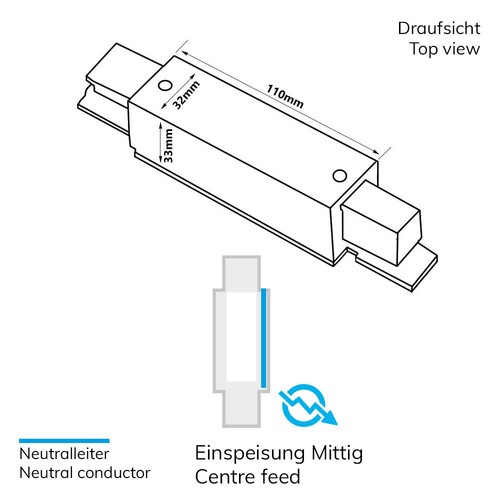 114540 Isoled 3 Phasen S1 Mittel Einspeisung, schwarz Produktbild Additional View 1 L