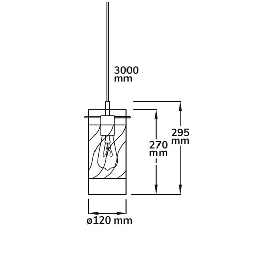 115215 ISOLED Pendelleuchte SMOKY curled E27 300cm Produktbild Additional View 1 L