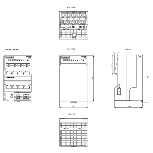 6GK5208-0BA00-2AF2 Siemens SCALANCE XF208 Managed, Layer 2 Flat Switch, 8x  Produktbild Additional View 1 L