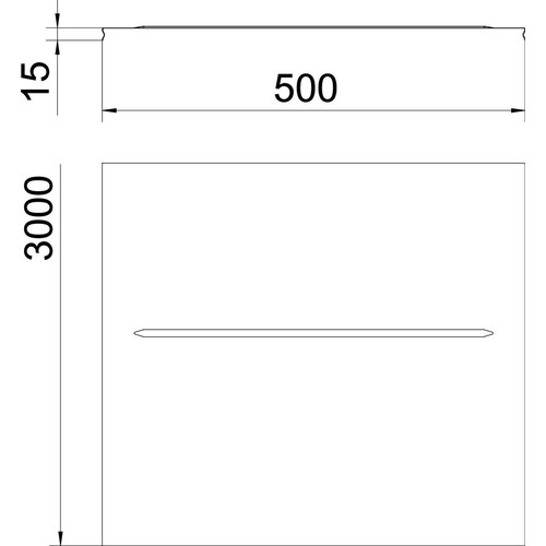 6001872 Obo DGRR 500 A2 Deckel rastbar für Gitterrinne 500x3000 Edelstahl, ros Produktbild Additional View 1 L