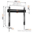 TVM 3405 Vogels TV-Wandhalterung 32-77" fix 400x400 max.50kg schwarz Produktbild Additional View 1 S