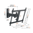 TVM 3425 Vogels TV-Wandhalterung 32-65" schwenk-neigbar 400x400 max.25kg schwarz Produktbild Additional View 1 S