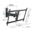 TVM 3625 Vogels TV-Wandhalterung 40-77" schwenk-neigbar 600x400 max.35kg schwarz Produktbild Additional View 1 S