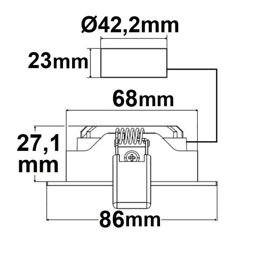 114969 Isoled LED Einbauleuchte Sunset Slim68 Alu, eckig, 9W, 1800 2800K, Dimm Produktbild Additional View 2 L