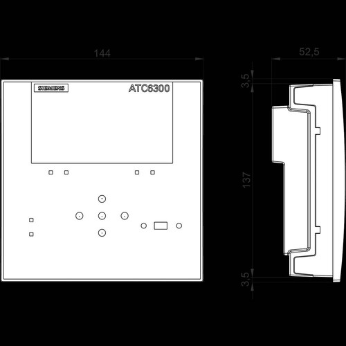 3KC9000-8TL40 Siemens SENTRON 3KC ATC6300 LCD 144x144 mm Netzumschaltsteu Produktbild Additional View 2 L