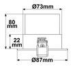 114985 Isoled Einbaurahmen Ion, rund Produktbild Additional View 1 S