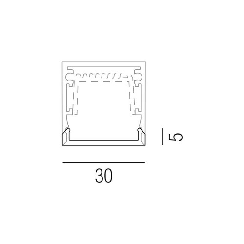 67458/200-W Leuchtwurm ZUB PROFIL   ACCESS NUR Allroundabdeckung opal 20x30 Produktbild Additional View 1 L