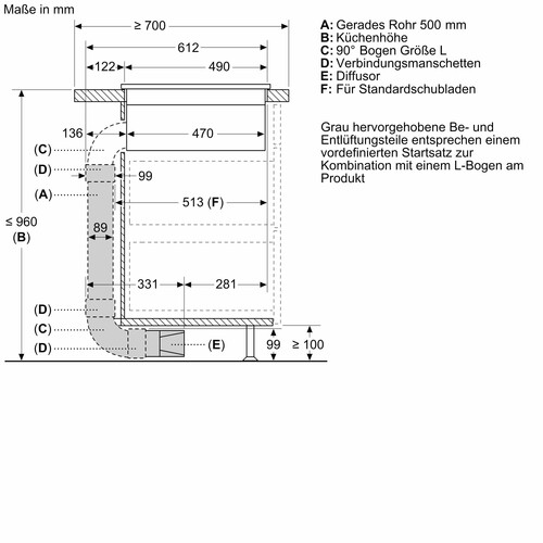 HEZ9VDKR2 Bosch Umluftkit 1x L-Bogen Produktbild Additional View 4 L