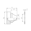 G502-1020-00 Jacob Dichtungsdurchführung EPDM RAL7001 Loch/Di mm 20,5 Produktbild Additional View 1 S