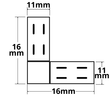 114867 Isoled Clip Eck Verbinder Universal (max. 5A) Produktbild Additional View 1 S