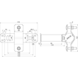 105348 Dehn WB D40.50 SE WA110 V2A Wandbefestigung NIRO, senkrechte Montag Produktbild Additional View 2 S