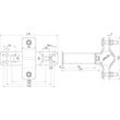 105348 Dehn WB D40.50 SE WA110 V2A Wandbefestigung NIRO, senkrechte Montag Produktbild Additional View 1 S