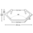 115269 Isoled LED Eckprofil CORNER11n Aluminium Produktbild Additional View 1 S