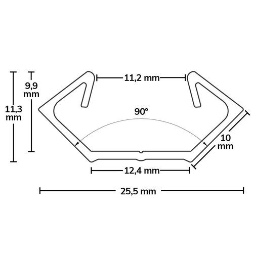 115269 Isoled LED Eckprofil CORNER11n Aluminium Produktbild Additional View 1 L