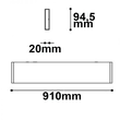 113998 Isoled LED Wandleuchte Linear Up+Down 900 Produktbild Additional View 1 S