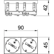 6120103 Obo STD D3S RW2 Steckdose 33°, 2 fach Schutzkontakt 250V, 10/16A Polycar Produktbild Additional View 1 S