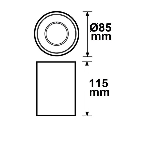 115115 Isoled Deckenaufbauleuchte rund für GU10 Produktbild Additional View 1 L