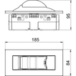 6119319 Obo IKR 6 RW Einbaueinheit für Geräteeinbaukanal 2 TE 84x185x95mm Poly Produktbild Additional View 1 S