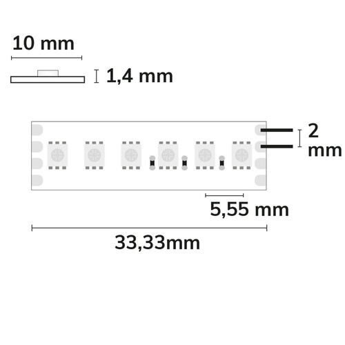 114988 Isoled LED RGB Linear Flexband, 24V, 12W Produktbild Additional View 1 L