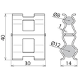 308137 Dehn DC BK 8 RD12 STBLANK DEHNclip Bewehrungsklemme St/blank für  Produktbild Additional View 2 S