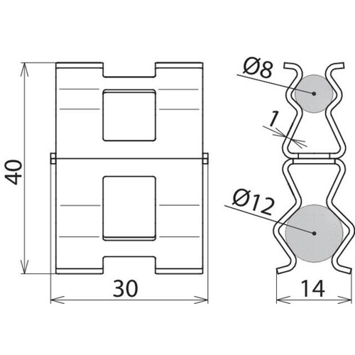 308137 Dehn DC BK 8 RD12 STBLANK DEHNclip Bewehrungsklemme St/blank für  Produktbild Additional View 2 L