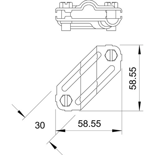 5312922 Obo Kreuzverbinder 8 10mm, A2, 1.4301 Produktbild Additional View 1 L