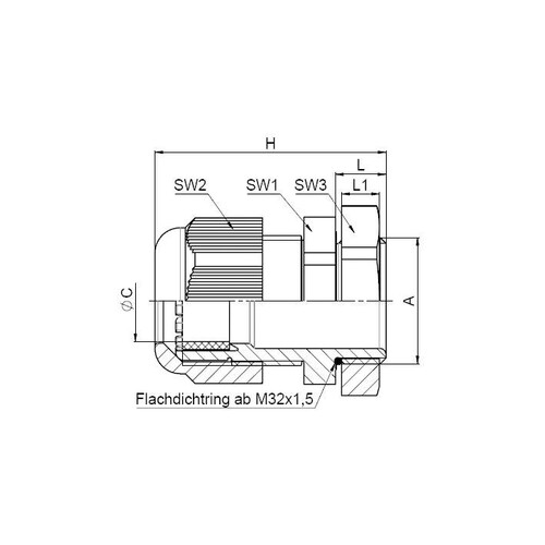 50.616PA7035/G Jacob PA Perfect KV M 16x1,5 RAL7035 m. integr. Sechs-KT Produktbild Additional View 1 L