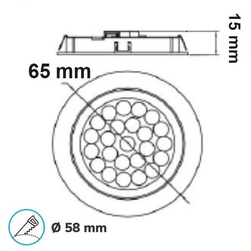 114468 Isoled LED Möbeleinbaustrahler MiniAMP silber Produktbild Additional View 1 L