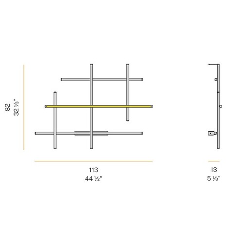 140-a029171150502 Panzeri Wandleuchte Hilow,Messing bronze,sat.PMMA Diffusor Produktbild Additional View 1 L