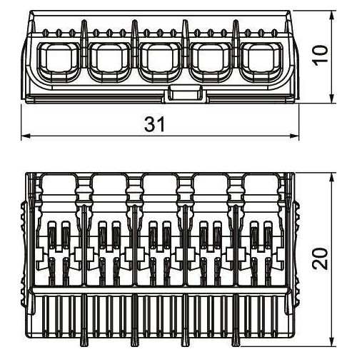 2054425 Obo 61 HSK45 Universal Hebelklemme 5 starre/flexible Leiter 19 Produktbild Additional View 1 L