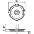 2003760 Obo ZU 60- SD UP Signaldeckel für Unterputzdose Ø60mm Polyethylen sig Produktbild Additional View 1 S