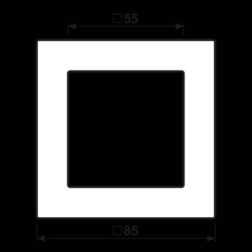 A5581BFWWM Jung Rahmen 1fach, senkrechte und waagerechte Montage, Thermoplast la Produktbild Additional View 1 L
