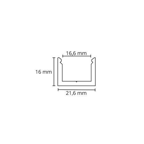 391435 SG Leuchten STRIPLINE Aufbauprofil 1,8m schwarz IN/OUT Produktbild Additional View 1 L