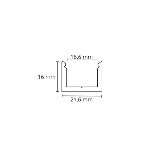 391435 SG Leuchten STRIPLINE Aufbauprofil 1,8m schwarz IN/OUT Produktbild Additional View 1 L