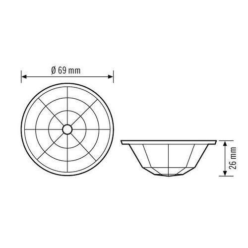 EB10423505 Esylux BASIC IP54 24 LENS MASK Linsenmaske 24 m IP54 Produktbild Additional View 1 L