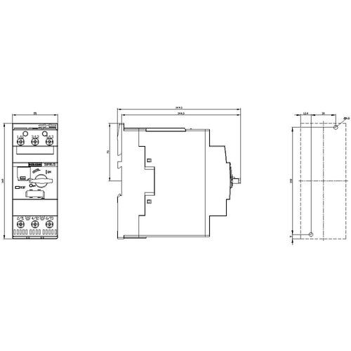 3RV2032-4TA10 Siemens Leistungsschalter, Motorschutz, Class 10, A ausl. 12 17A, Produktbild Additional View 2 L